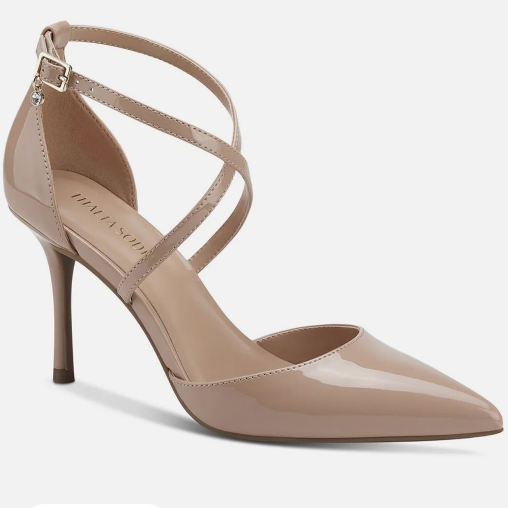 Thalia Sodi Tan Stiletto Heels with Ankle Straps

Worn once almost like new